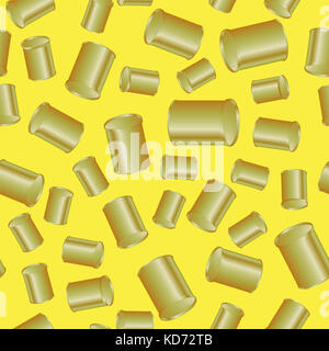 Boîtes en métal motif transparent Banque D'Images