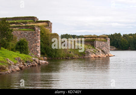 Forteresse de Suomenlinna à Helsinki, un lieu historique, grand ouvrages défensifs Banque D'Images