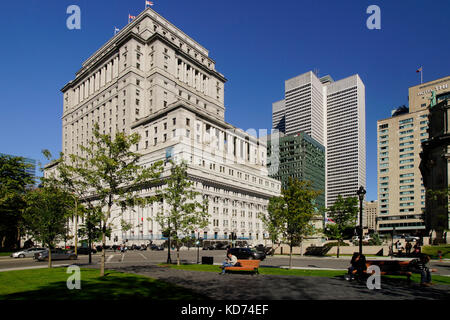 Place du Canada Square, au centre-ville de Montréal. Banque D'Images