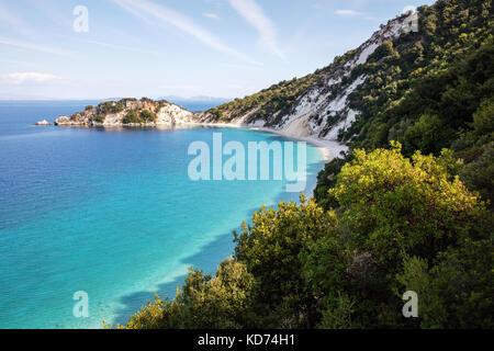 Gidaki Bay et plage près de Vathi sur Ithaque dans les îles ioniennes de la Grèce Banque D'Images