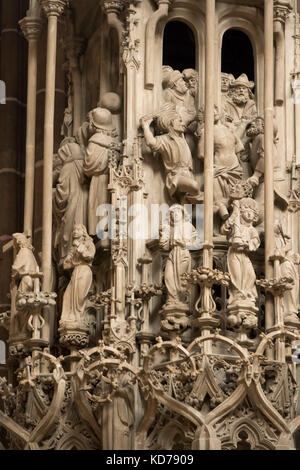 Adam Krafft, détail de tabernacle à l'église Saint-Laurent, Nuremberg, Bavière, Allemagne Banque D'Images