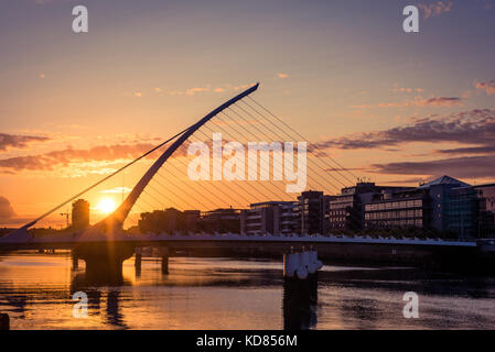 Samuel Beckett bridge, une date majeure dans Dublin, Irlande. Banque D'Images