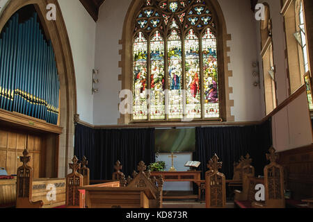 Tous les Saints de l'église paroissiale,intérieur Otley, West Yorkshire, Angleterre, Royaume-Uni. Banque D'Images