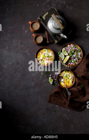 Curry de viande aux lentilles Banque D'Images