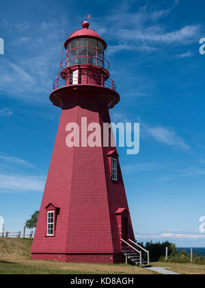 Phare, phare de la Martre, La Martre, Gaspésie, Québec, Canada. Banque D'Images