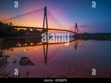 Pont de Barelang, île de Batam, îles Riau, Indonésie Banque D'Images