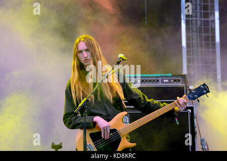 Barcelone - 2 juin : les bourguignons (band) produisent en concert au Primavera Sound Festival 2017 le 2 juin 2017 à Barcelone, Espagne. Banque D'Images