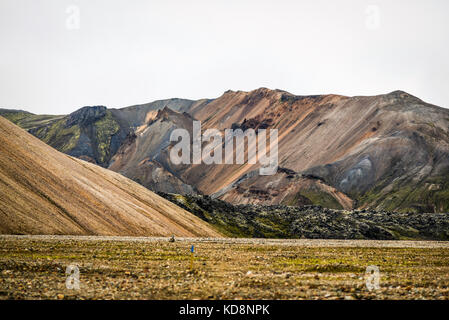 Icelandic mountain landscape, Landmannalaugar mountains summer season. Banque D'Images