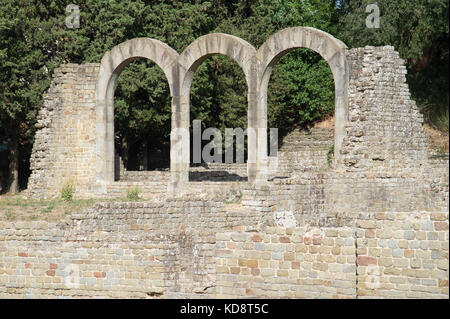 Thermes romains de 1 BC en zone archéologique dans la vieille ville médiévale de Florence, Toscane, Italie. 26 août 2017 © Wojciech Strozyk / Alamy Stock Banque D'Images