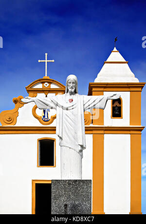 Église Nossa Senhora d'Ajuda, Arraial d'Ajuda, Porto Seguro, Bahia, Brésil, Amérique du Sud Banque D'Images