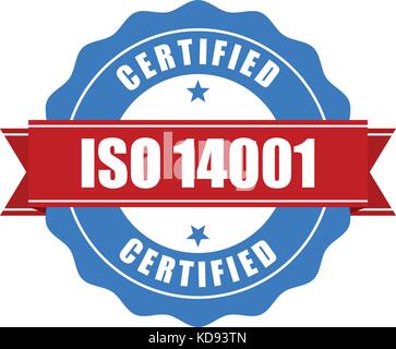 La certification ISO 14001 stamp - qualité joint standard Illustration de Vecteur