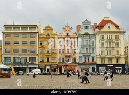 La place du marché (place de la république) de pilsen, Plzen, République tchèque, la Bohême de l'ouest Banque D'Images