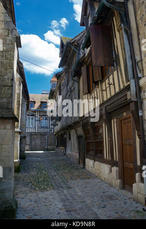 Rue de la prison Honfleur Calvados Normandie France Banque D'Images