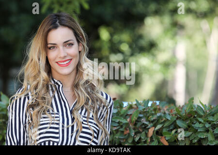 Rome, Italie. Oct 11, 2017. Rome, casa del cinema, photocall fiction "sous couvert". Sur la photo : alejandra onieva indépendant : crédit photo agency/Alamy live news Banque D'Images