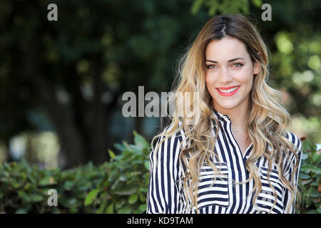 Rome, Italie. Oct 11, 2017. Rome, casa del cinema, photocall fiction "sous couvert". Sur la photo : alejandra onieva indépendant : crédit photo agency/Alamy live news Banque D'Images