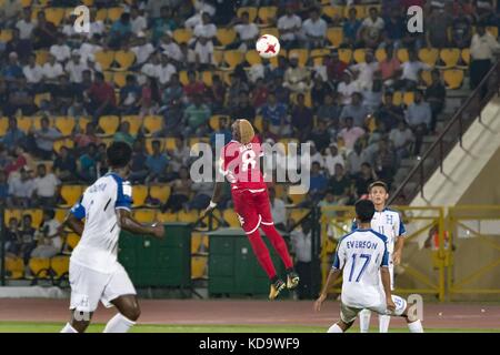 Guwahati, Assam, Inde. Oct 11, 2017 moments. de FIFA U-17 World Cup match du groupe e entre le Honduras vs nouvelle Calédonie.dans un match du groupe e de la coupe du monde u-17 de la fifa, le Honduras a battu 5-0 Nouvelle Calédonie par Indira Gandhi au stade d'athlétisme, Guwahati, Inde. C'était hondurasã' â"¢ plus grande victoire dans la coupe du monde u-17 depuis leurs débuts en 2007. crédit : vikramjit kakati/zuma/Alamy fil live news Banque D'Images