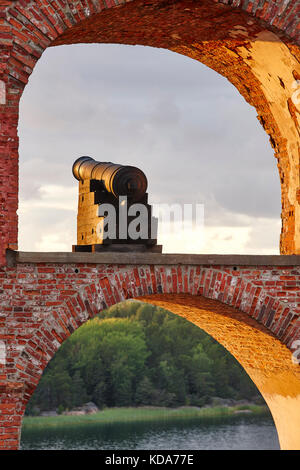 Site fortifié historique de bomarsund, îles Aland Finlande du patrimoine de guerre. Banque D'Images