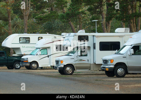 Camping à Port de camping de Siuslaw, Florence, Oregon Banque D'Images