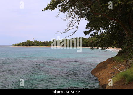 Playa Punta Uva Arrecife de Punta Uva, Puerto Viejo de Talamanca, province de Limón, mer des Caraïbes, le Costa Rica, Amérique Centrale Banque D'Images