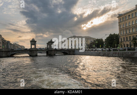 Bord de l'eau et les canaux de Saint-Pétersbourg, Russie Banque D'Images