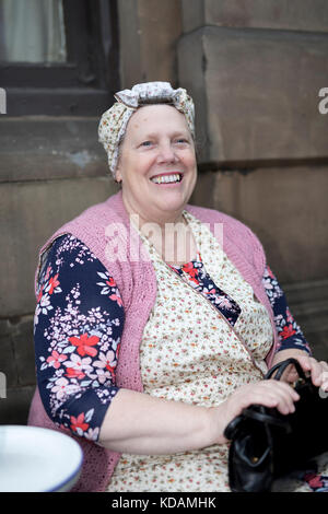 1940 vintage, dame de 40's costume, Welshpool 40's week-end Banque D'Images