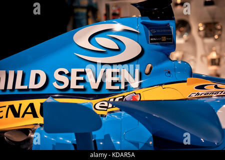 Champion du monde Renault avec Fernando Alonso. Photographie prise en octobre 2017 au Musée Fernando Alonso en Espagne. Banque D'Images
