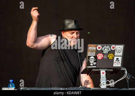 Madrid - 22 juin : house of pain (groupe de hip-hop américain) produisent en concert à télécharger (heavy metal music festival) le 22 juin 2017 à Madrid, Espagne. Banque D'Images