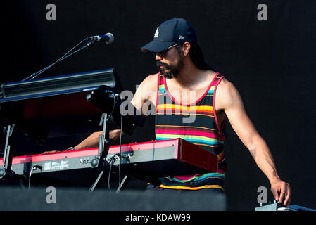 MADRID - 22 juin : House of Pain (groupe de hip-hop américain) produisent en concert à télécharger (heavy metal music festival) le 22 juin 2017 à Madrid, Espagne. Banque D'Images