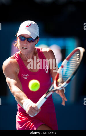 Australian Samantha Strosur au jour 1 Open d'Australie. Stosur bat Klara Zakopalova (CZE) 6-3, 6-4 dans la première partie de l'Open d'Australie de 2014 Banque D'Images