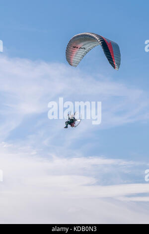 Powered parachute de Pensarn beach North Wales UK Banque D'Images