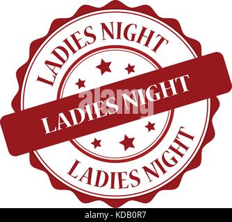 Ladies Night illustration timbre rouge Illustration de Vecteur