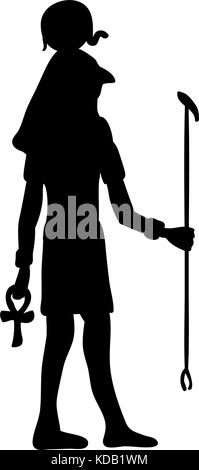 Horus dieu ra égyptien Egypte Egypte ancienne silhouette. vector illustration. Illustration de Vecteur