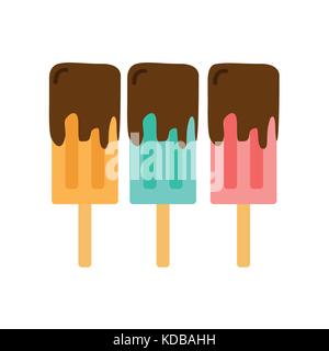 Glace au chocolat télévision simple illustration Illustration de Vecteur