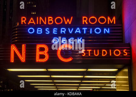 New York - 21 septembre 2006 : rainbow room at Rockefeller Center Banque D'Images