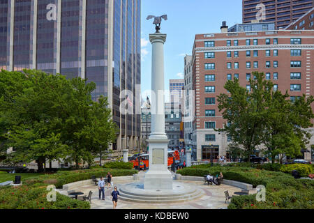 Monument de Beacon Hill Park, Ashburton, Bowdoin Street, Boston, Massachusetts, USA Banque D'Images