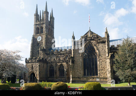 L'église de St Jean le Baptiste. tideswell to, Derbyshire, Angleterre - la cathédrale du pic Banque D'Images