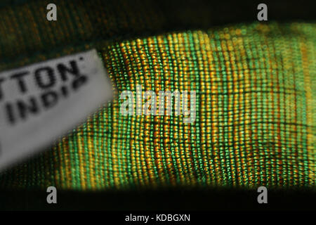 Close-up de tissu en coton bio Banque D'Images