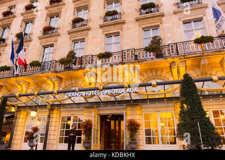 Grand Hôtel de Bordeaux. Centre historique, Bordeaux. Région Aquitaine, département de Gironde. France Europe Banque D'Images