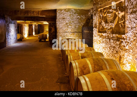 Clos des Menuts, cave à vins Saint Emilion Grand cru. Région viticole de Bordeaux. Région Aquitaine, département de Gironde. France Europe Banque D'Images