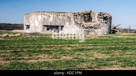 Mo-S-20 'orel' près de la ville de hlucin fortification en République tchèque construit avant la deuxième guerre mondiale pour protéger l'Allemagne nazie contre l'czechoclovakia Banque D'Images