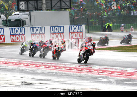 San Marino MotoGP avec : START, # 93 Marc MARQUEZ, # 99 Jorge LORENZO, # 25, Maverick VINALES, # 04 Andrea DOVIZIOSO où : Misano, Italie quand : 10 Sep 2017 crédit : ATP/WENN.com Banque D'Images