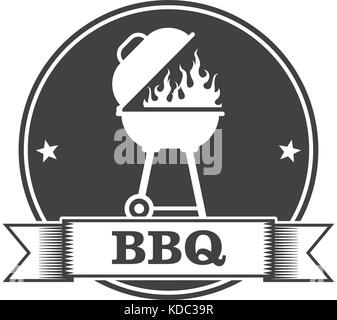 Barbecue (BBQ) et de la grillade stamp Illustration de Vecteur