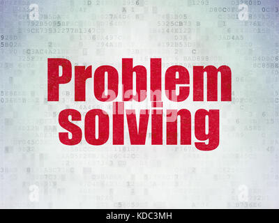 Concept des finances : la résolution de problème sur les données numériques papier fond Banque D'Images