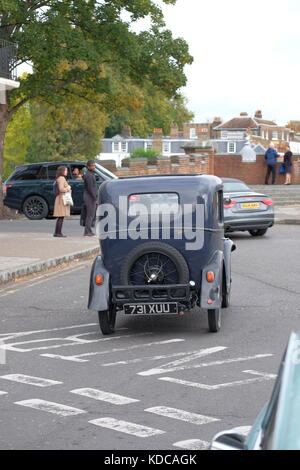 Vintage Car austen a7 fort saloon Banque D'Images