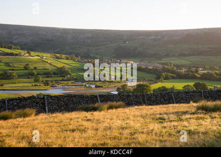 Beau matin à reeth dans swaledale, Yorkshire Dales, Angleterre. Banque D'Images