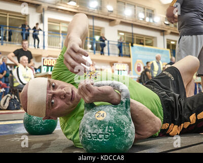 Vyacheslav khoroneko est de Bobrouïsk. est né le 6 juin 1961. vit à Minsk. plusieurs champion et recordman du monde, l'Europe, l'Urss Banque D'Images