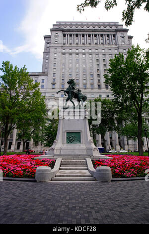 Montréal, Canada 4 août 2016,. Vue sur square dorchester dans le coeur du centre-ville de Montréal.credit:Mario Beauregard/Alamy live news Banque D'Images