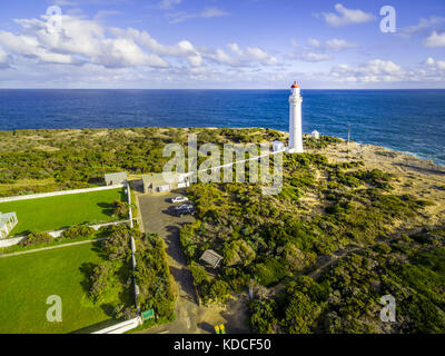 Vue aérienne de Cape nelson lighthouse. Victoria, Australie Banque D'Images