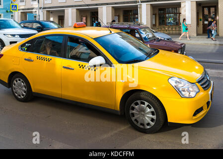 Moscou, Russie - le 24 juillet. 2017. taxi sans marque va à sretenka street Banque D'Images