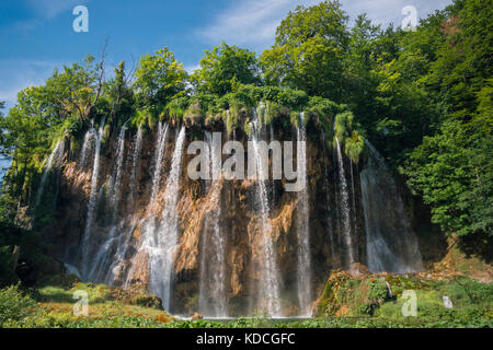 Les lacs de Plitvice, parc national, Croatie Banque D'Images